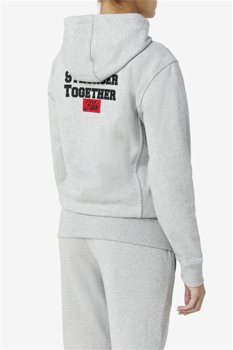 Grey Women's Fila Hunt Hoodie | Saudi Arabia-023174