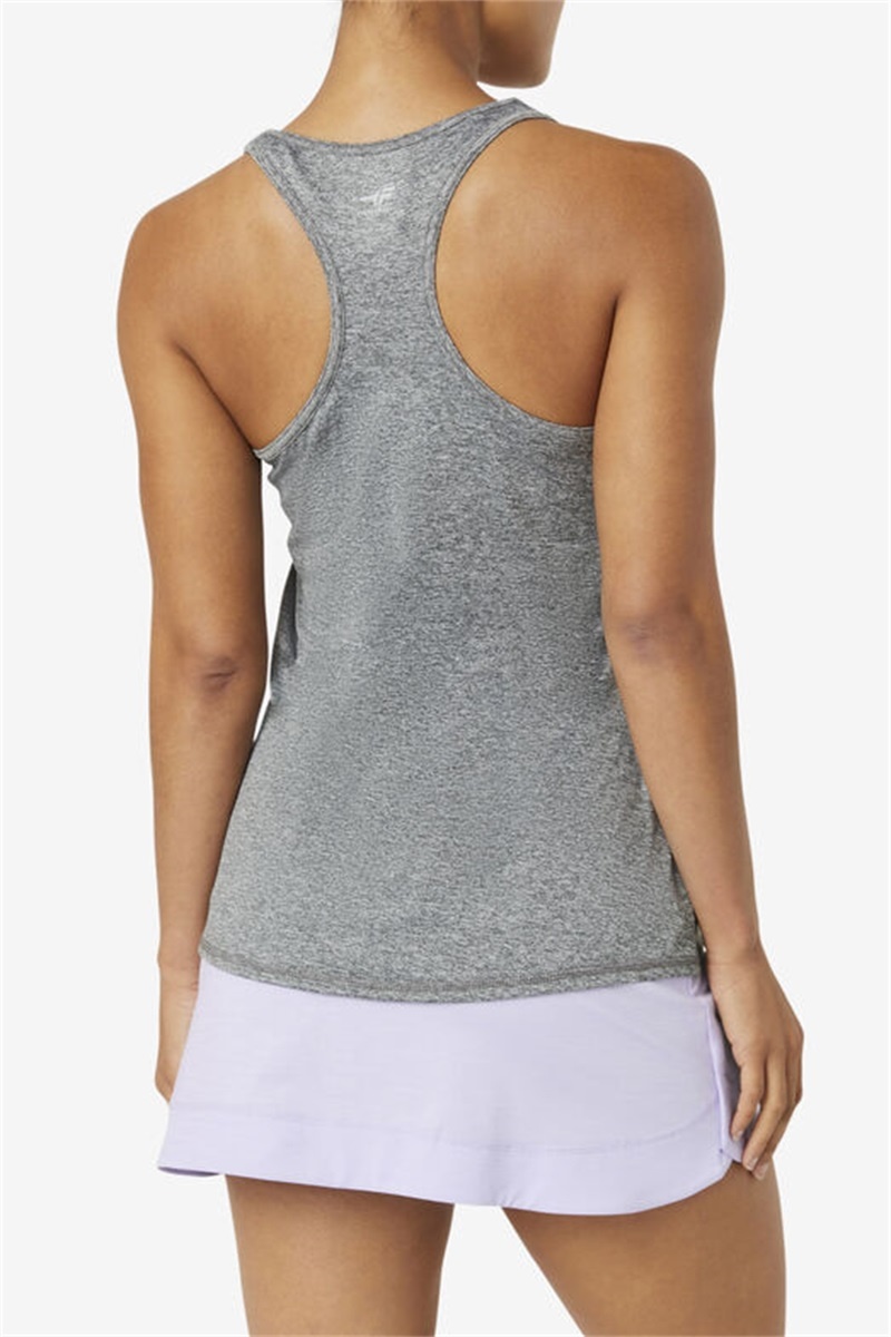 Grey Women's Fila Pickleball Racerback Tanks | Saudi Arabia-740568