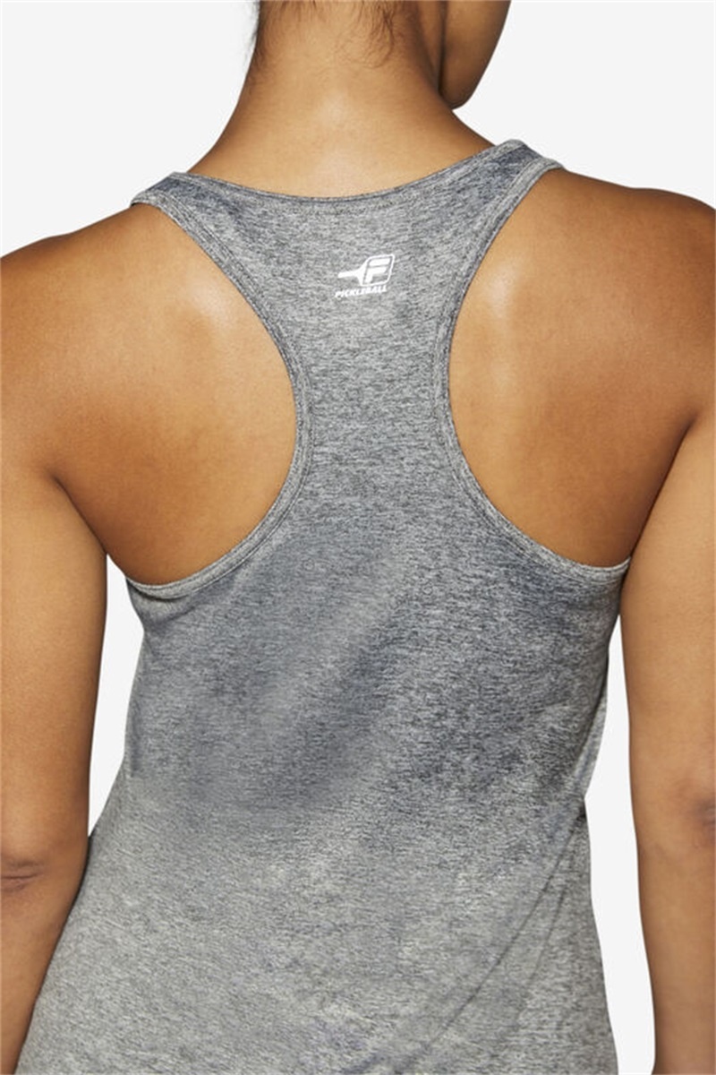 Grey Women's Fila Pickleball Racerback Tanks | Saudi Arabia-740568