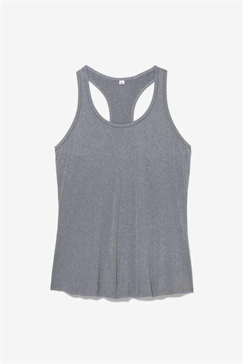 Grey Women\'s Fila Racerback Loose Fit Tanks | Saudi Arabia-085629