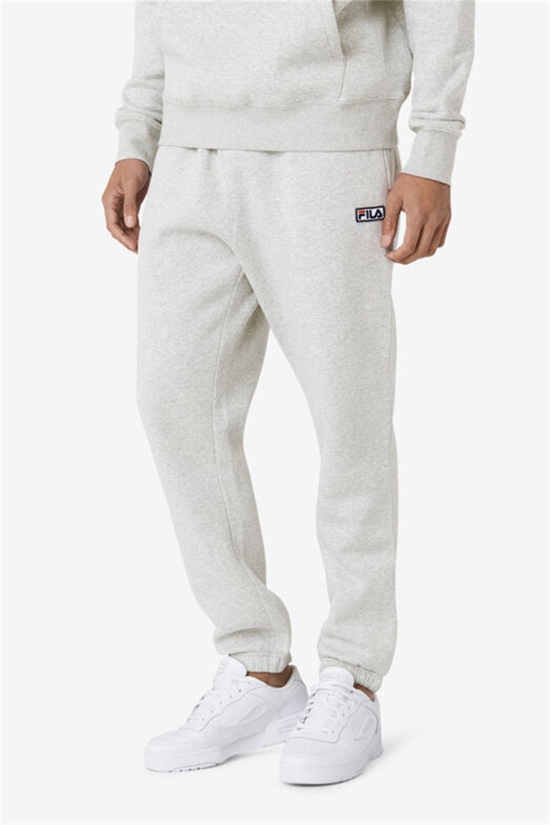 Grey / White Men's Fila Garin Joggers | Saudi Arabia-841275