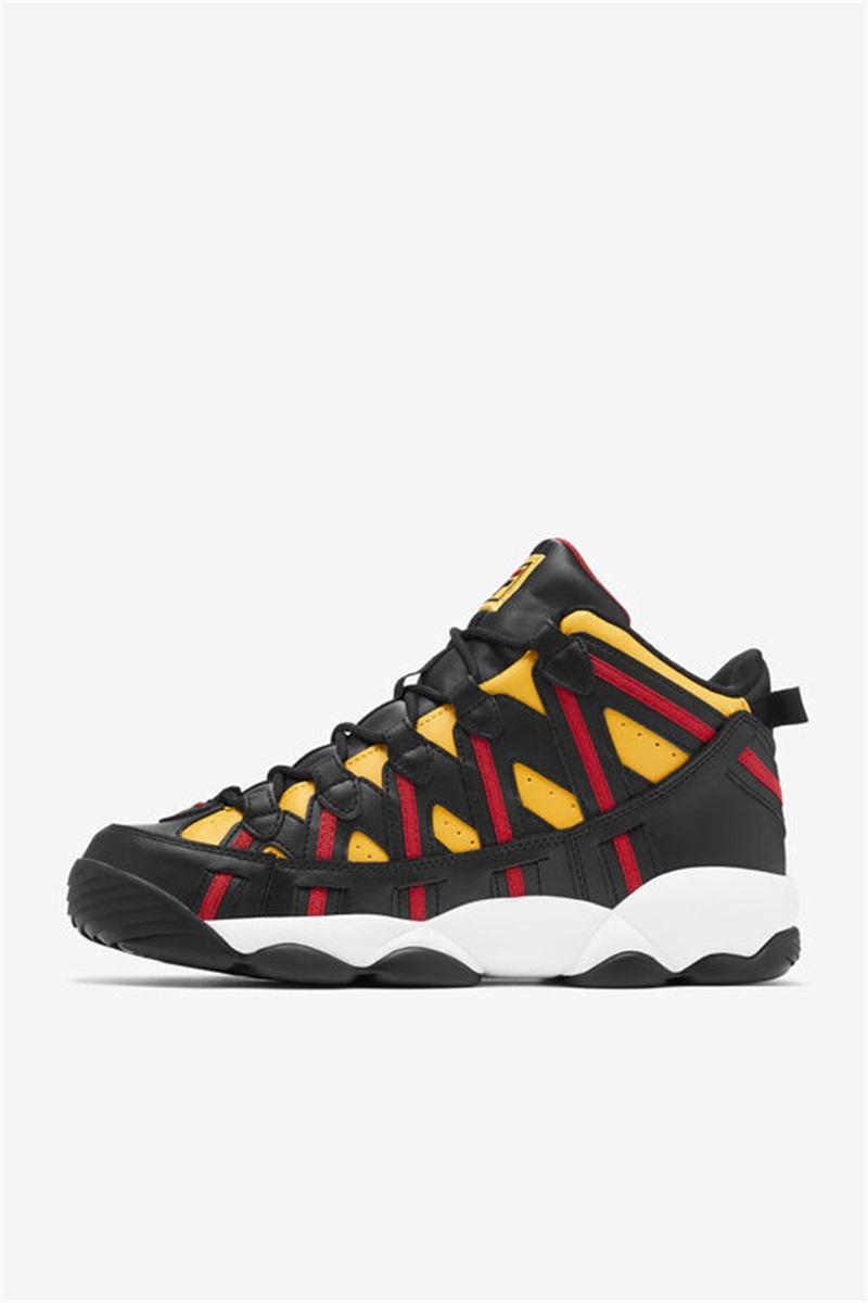Lemon / Black / Red Men's Fila Stackhouse Spaghetti Shoes | Saudi Arabia-173942