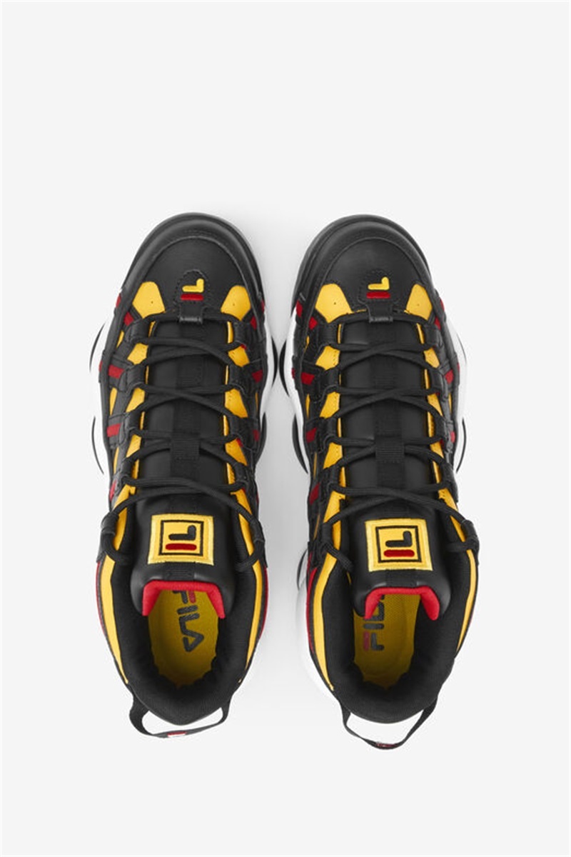 Lemon / Black / Red Men's Fila Stackhouse Spaghetti Shoes | Saudi Arabia-173942