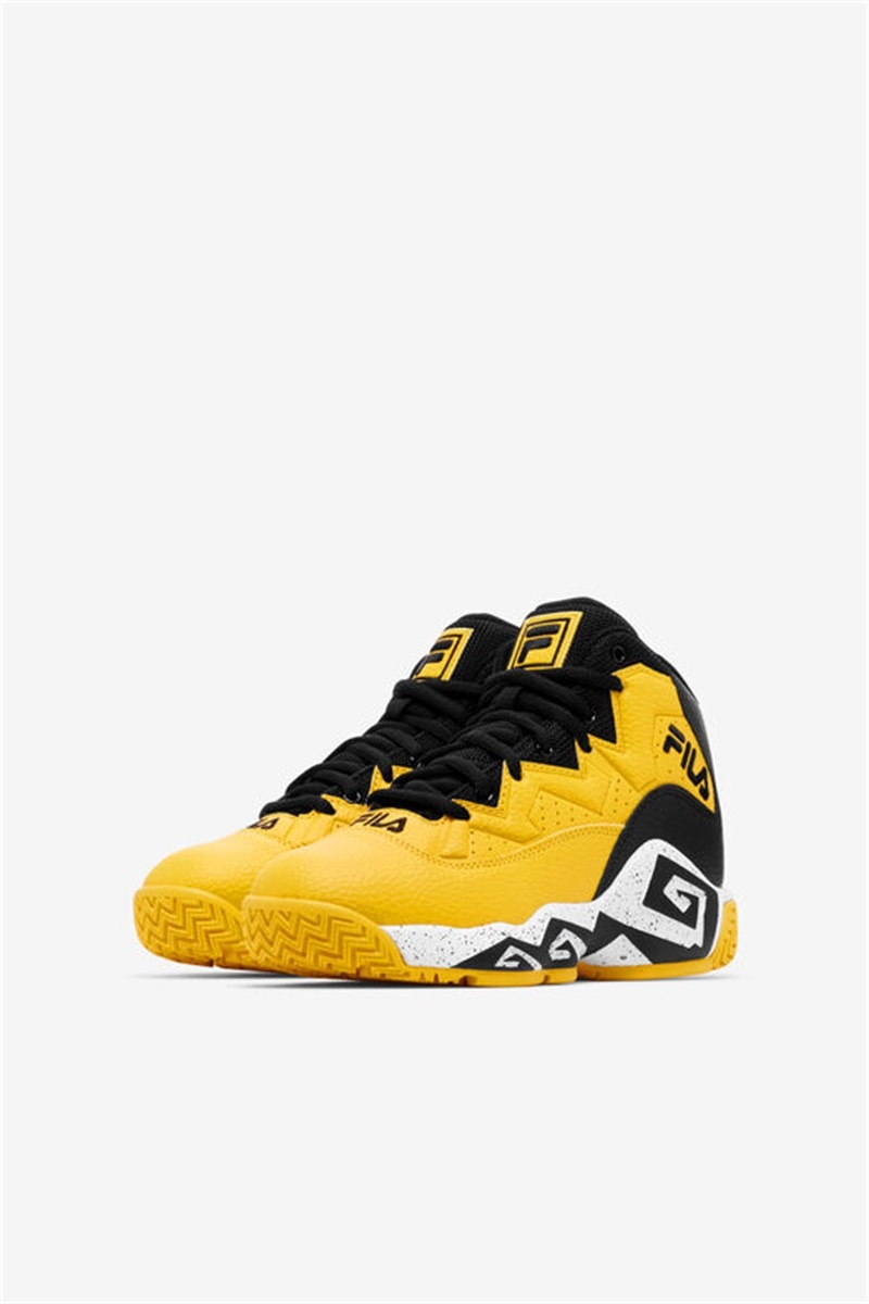 Lemon / Black / White Kids' Fila MB Shoes | Saudi Arabia-530829