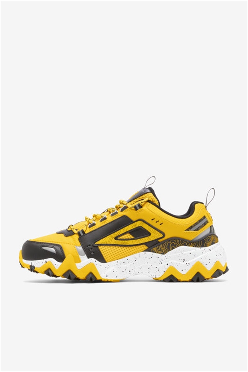 Lemon / Black / White Men's Fila Oakmont Tr Sneakers | Saudi Arabia-605234
