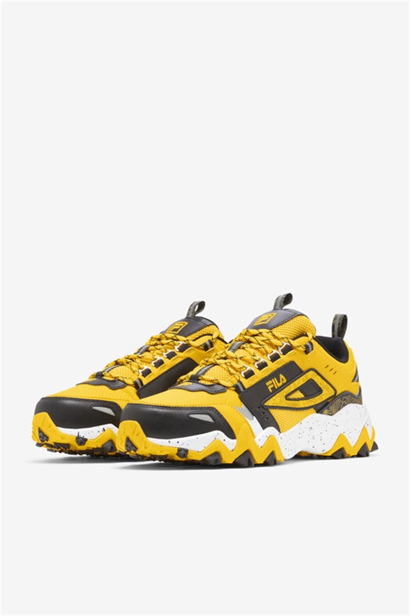 Lemon / Black / White Men's Fila Oakmont Tr Sneakers | Saudi Arabia-605234