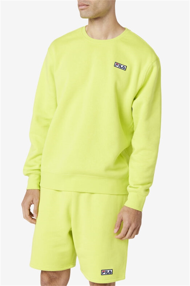 Light Green Men's Fila Garran Crew Sweatshirts | Saudi Arabia-629537