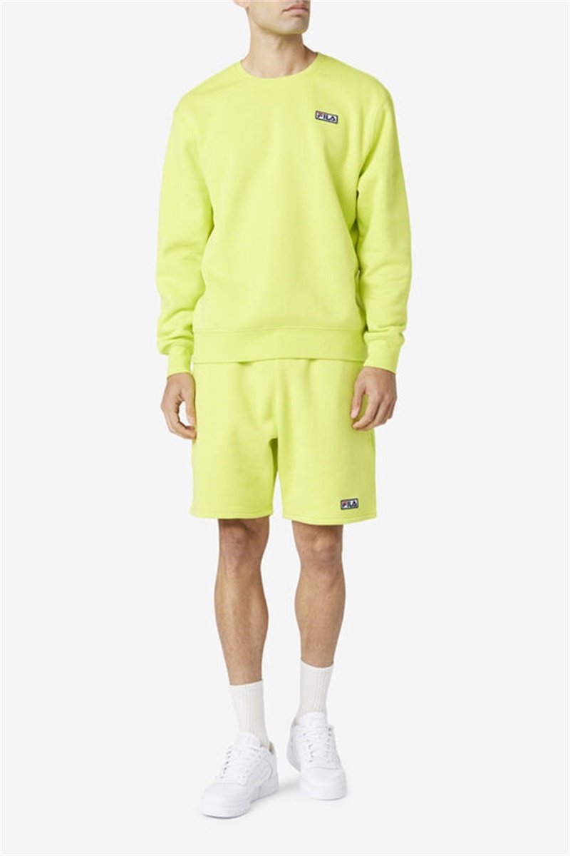 Light Green Men's Fila Garran Crew Sweatshirts | Saudi Arabia-629537