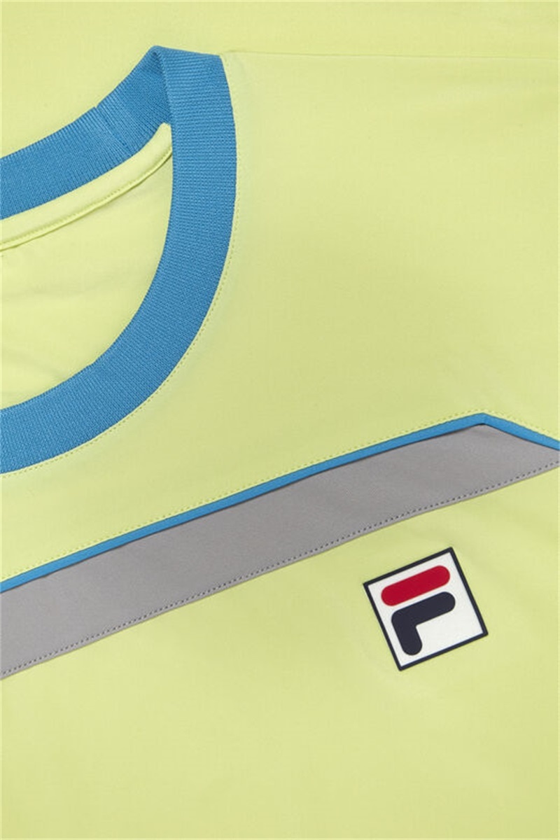 Light Green / Silver Men's Fila Backspin Short Sleeve Tops | Saudi Arabia-290871