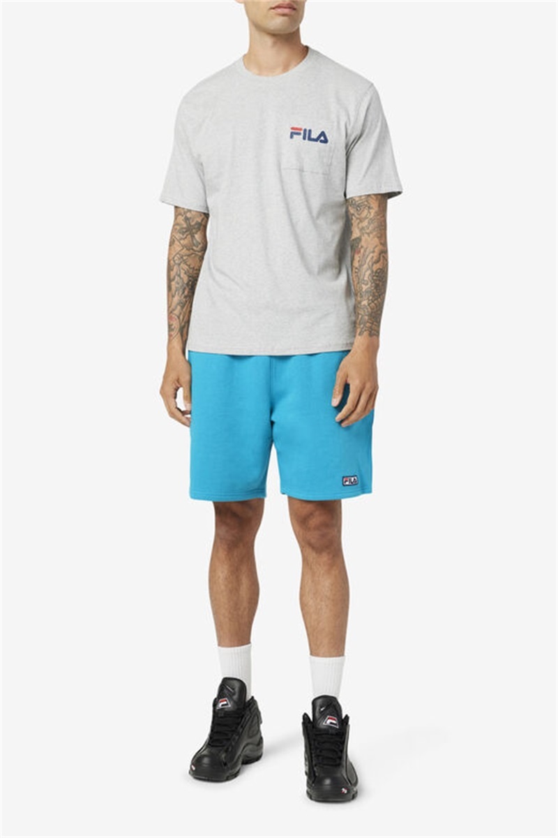 Light Grey Men's Fila Curtis Pocket Tee | Saudi Arabia-947132