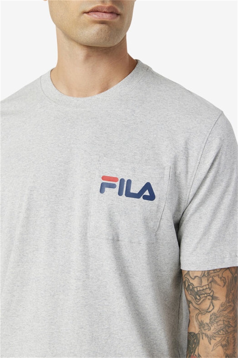 Light Grey Men's Fila Curtis Pocket Tee | Saudi Arabia-947132