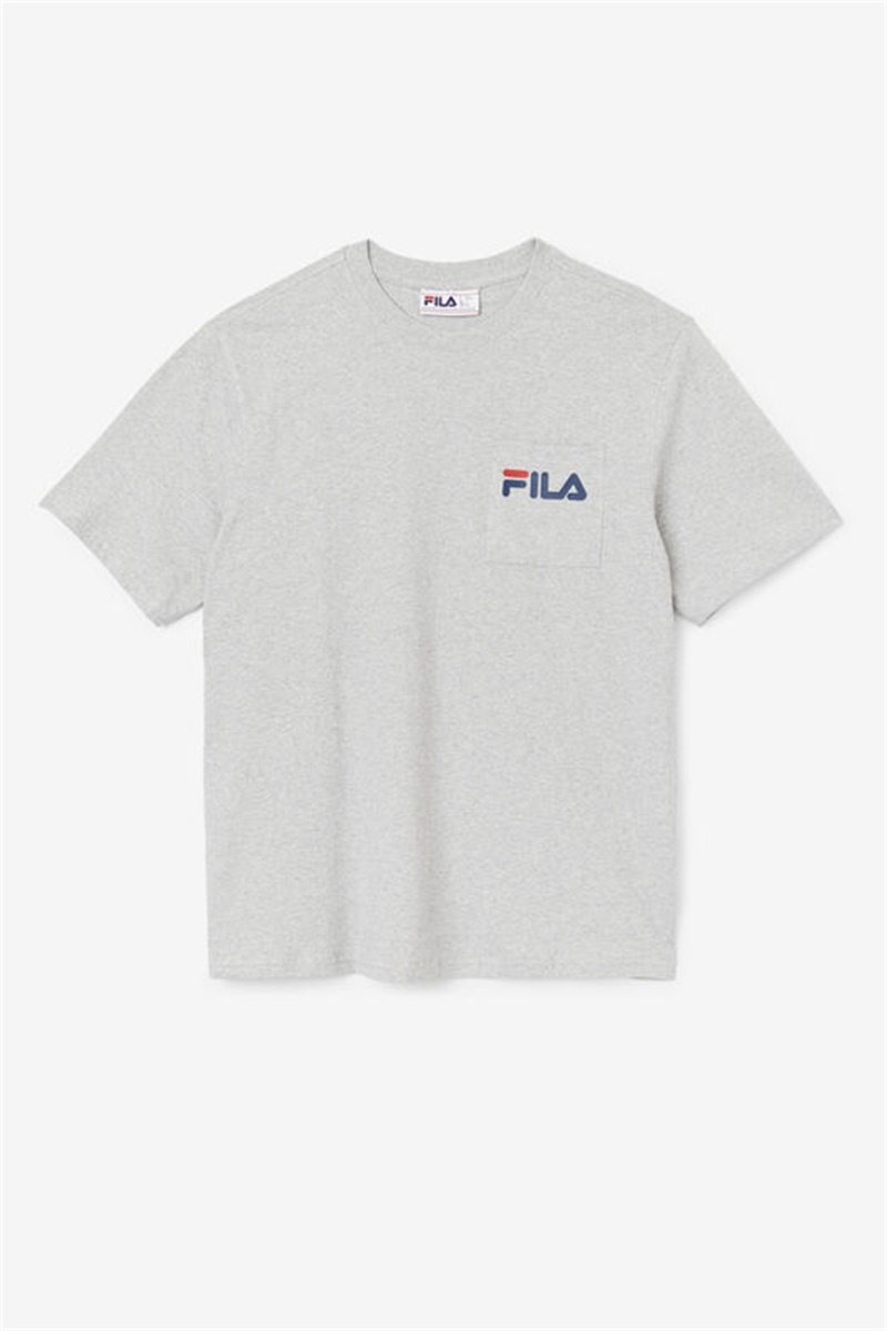 Light Grey Men\'s Fila Curtis Pocket Tee | Saudi Arabia-947132