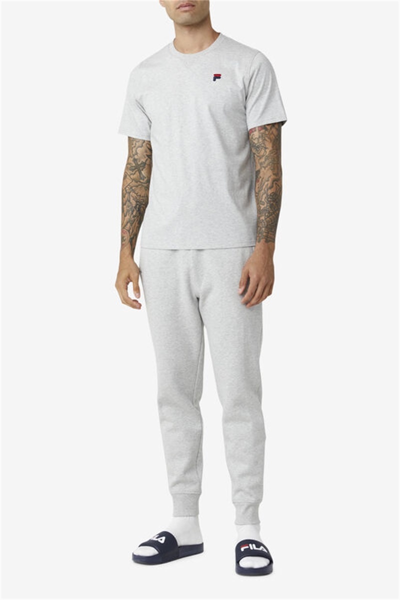 Light Grey Men's Fila Derion Tee | Saudi Arabia-674392