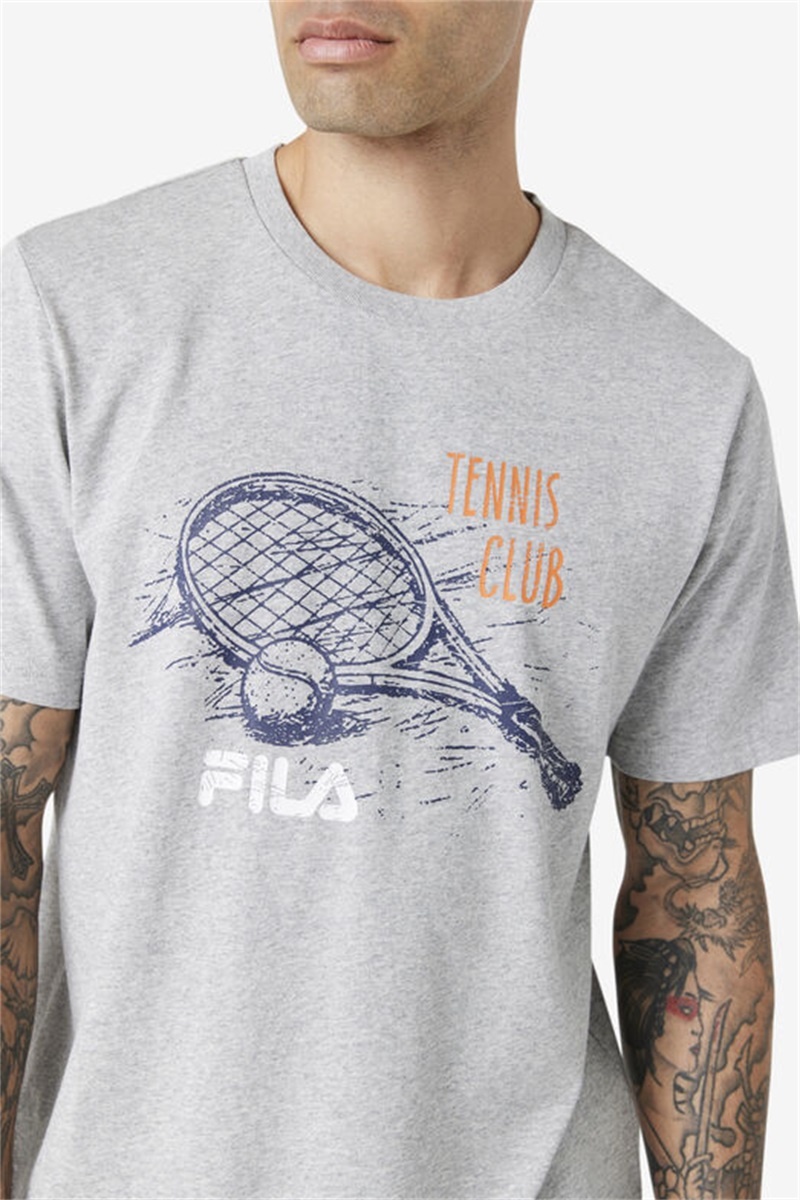 Light Grey Men's Fila Derzan Tee | Saudi Arabia-169257