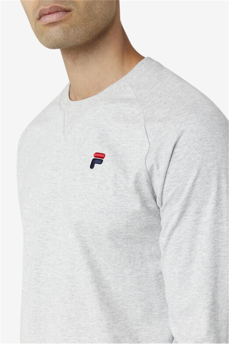 Light Grey Men's Fila Flynn Long Sleeve Tee | Saudi Arabia-796482