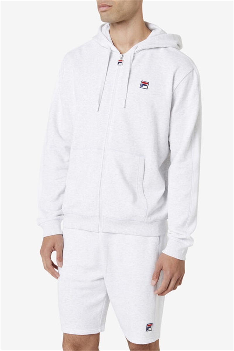 Light Grey Men's Fila Joey Full Zip Hoodie | Saudi Arabia-273508