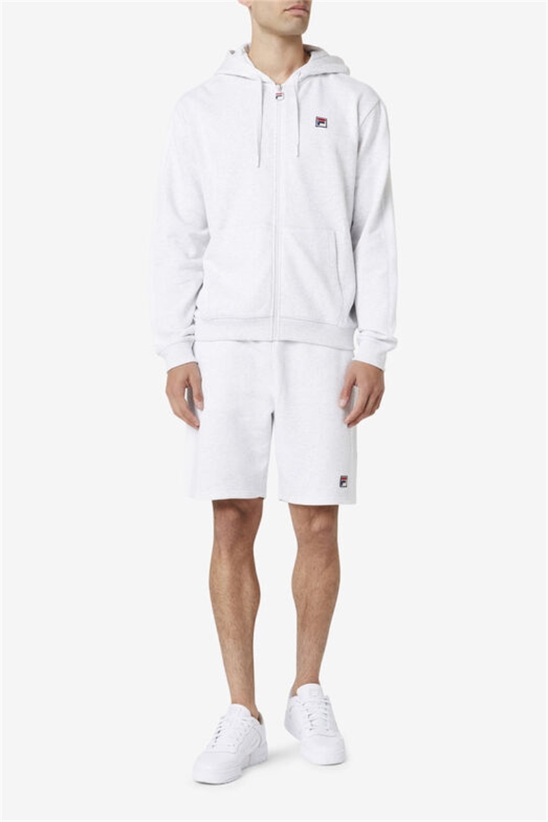 Light Grey Men's Fila Joey Full Zip Hoodie | Saudi Arabia-273508