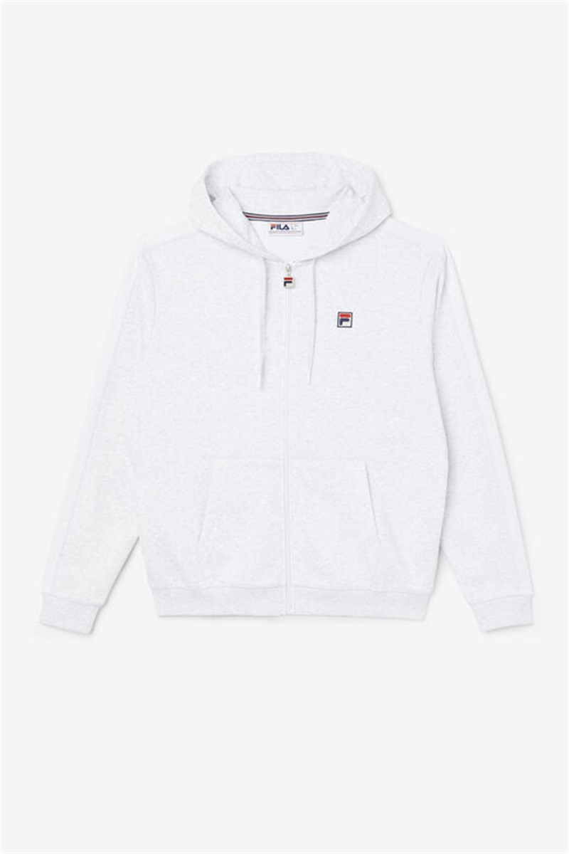 Light Grey Men\'s Fila Joey Full Zip Hoodie | Saudi Arabia-273508