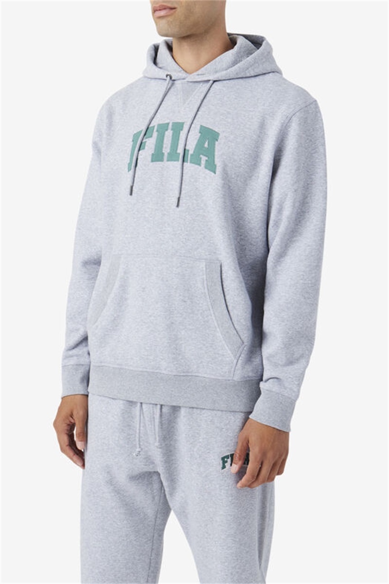 Light Grey / Blue Men's Fila Brook Hoodie | Saudi Arabia-269450