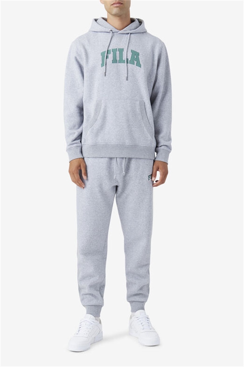 Light Grey / Blue Men's Fila Brook Hoodie | Saudi Arabia-269450