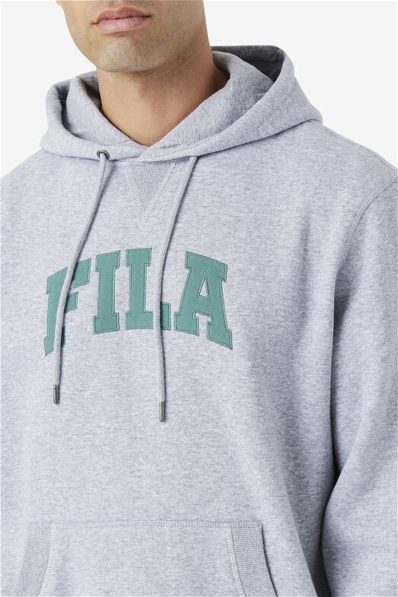 Light Grey / Blue Men's Fila Brook Hoodie | Saudi Arabia-269450