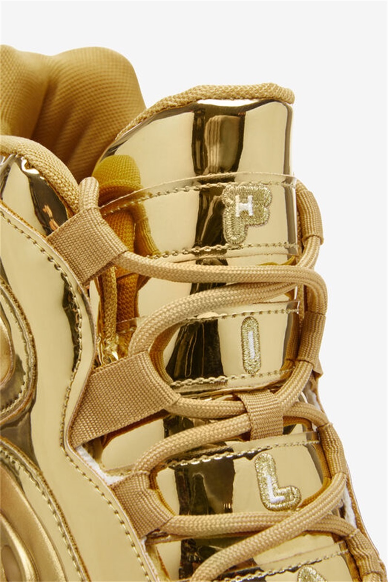 Metal Gold Men's Fila Grant Hill 3 Metallic Sneakers | Saudi Arabia-593702