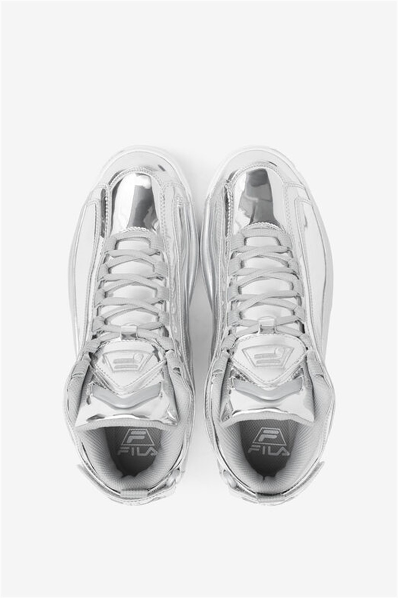 Metal Silver Men's Fila Grant Hill 2 Metallic Sneakers | Saudi Arabia-823506