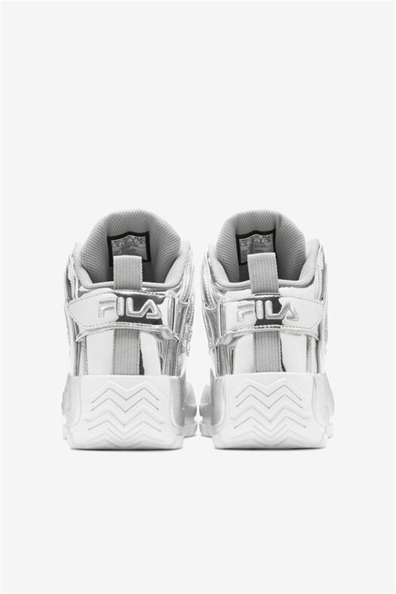 Metal Silver Men's Fila Grant Hill 2 Metallic Sneakers | Saudi Arabia-823506