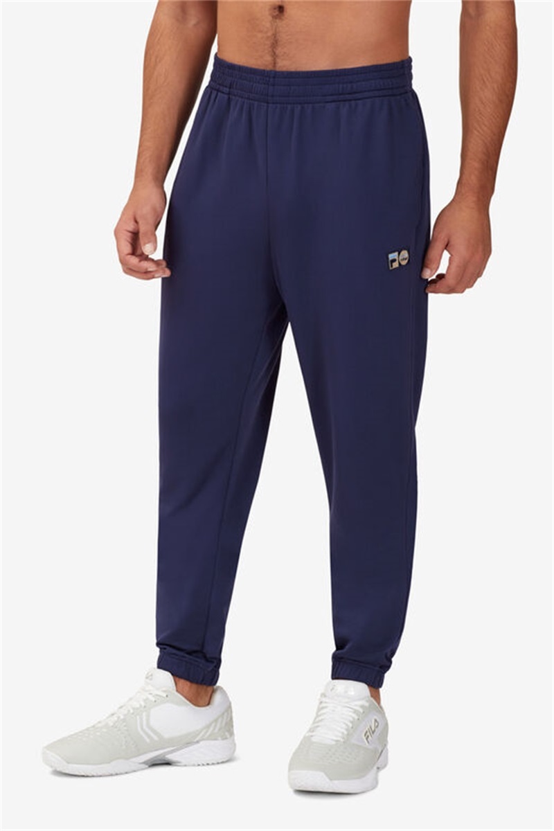 Navy Men's Fila 110 Year Collection Pants | Saudi Arabia-039814