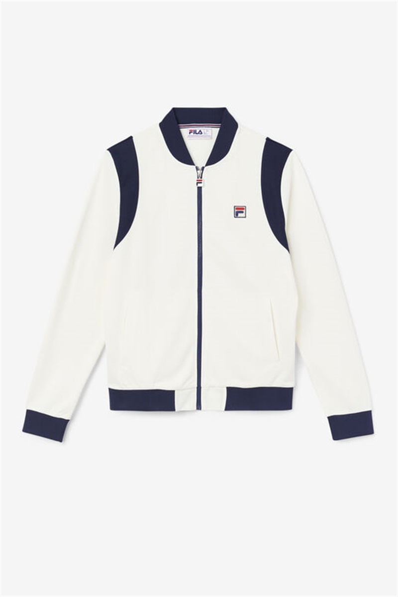 Navy Men\'s Fila Colton Bomber Sweatshirts | Saudi Arabia-584960