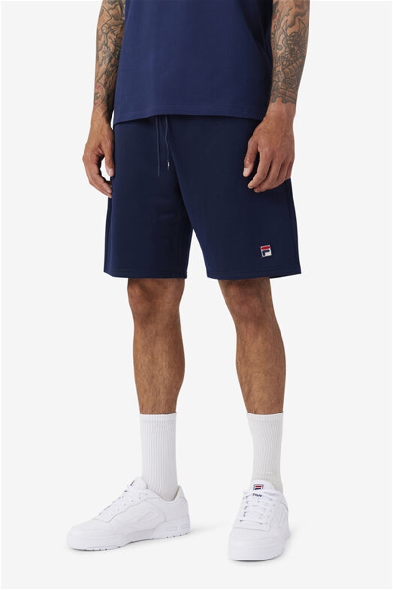 Navy Men's Fila Dominico Shorts | Saudi Arabia-705986