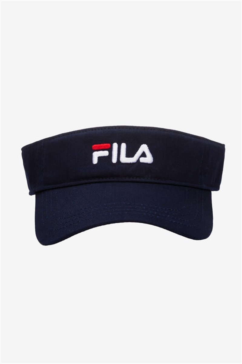 Navy Men\'s Fila Embroidered Visor Hats | Saudi Arabia-142386