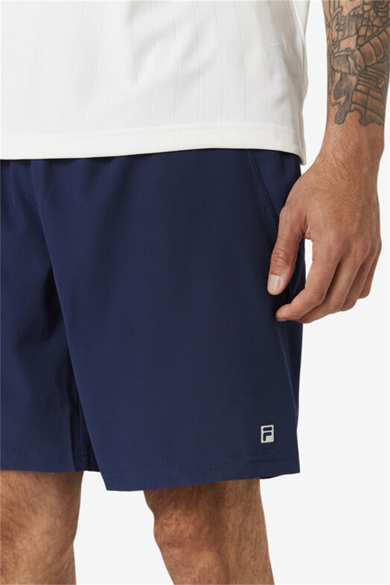 Navy Men's Fila Essentials Double Layer Shorts | Saudi Arabia-762340