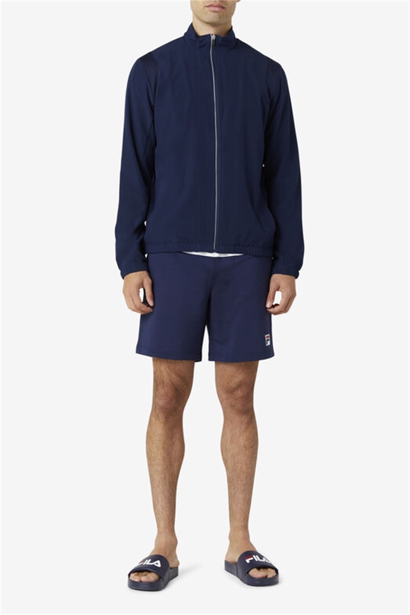 Navy Men's Fila Essentials Jackets | Saudi Arabia-420659
