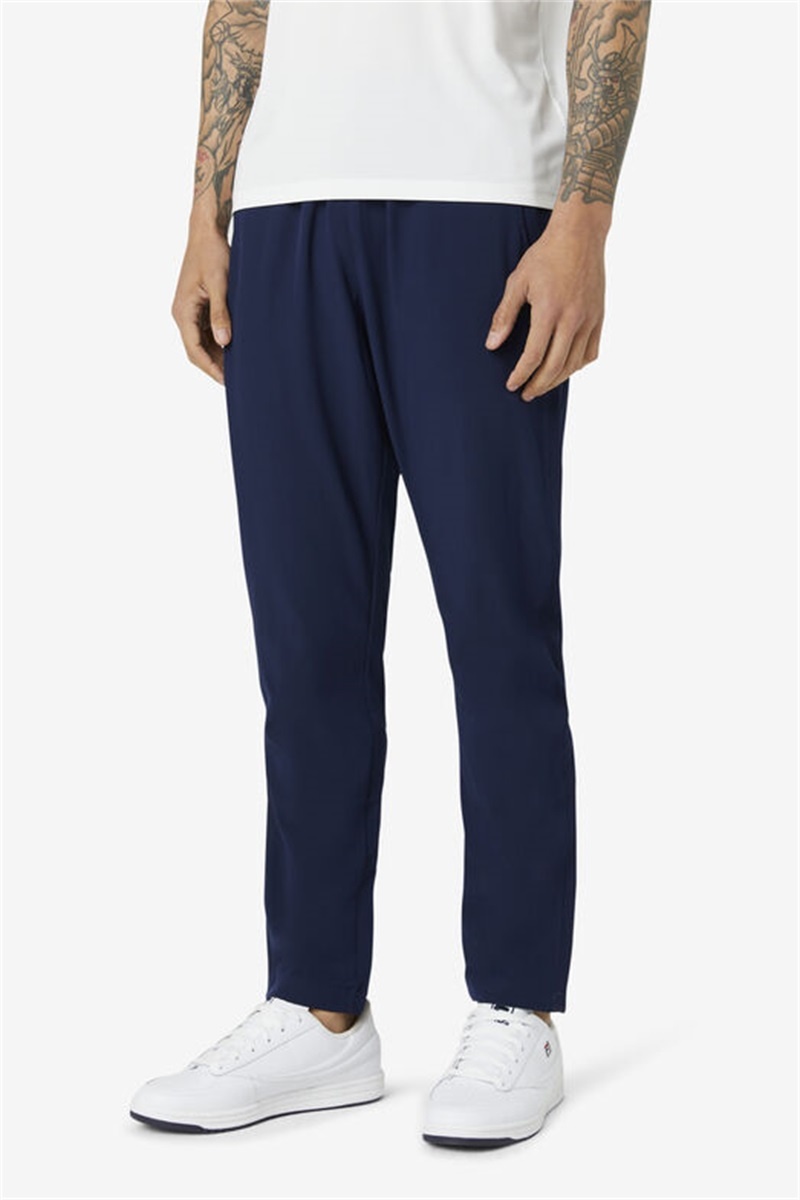 Navy Men's Fila Essentials Pants | Saudi Arabia-769415