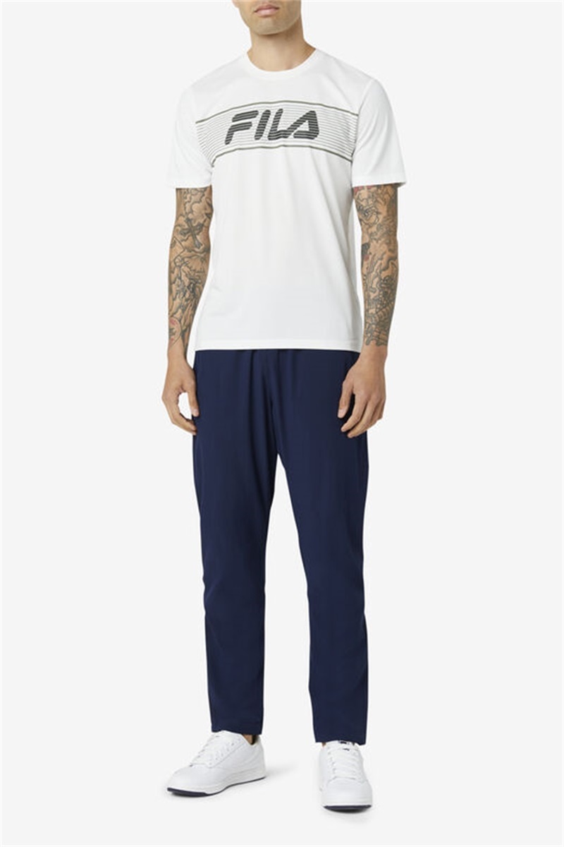 Navy Men's Fila Essentials Pants | Saudi Arabia-769415
