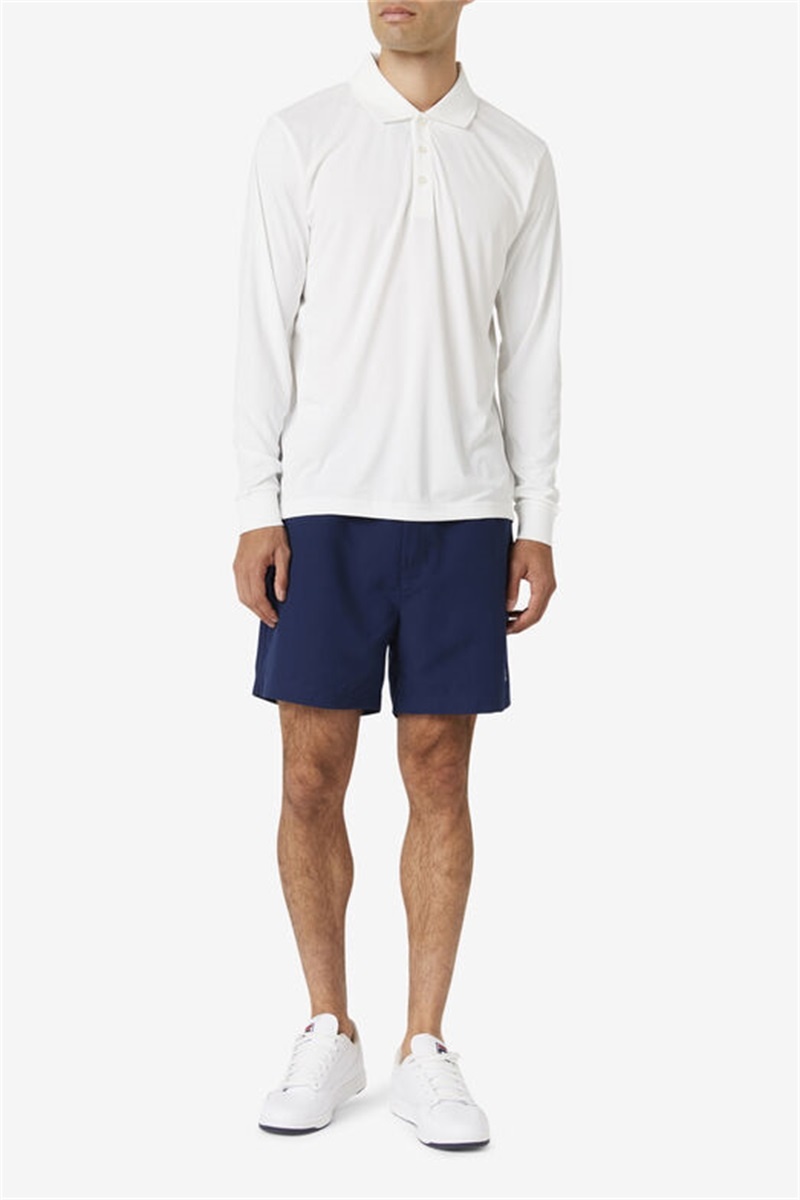 Navy Men's Fila Essentials Santoro Shorts | Saudi Arabia-076421
