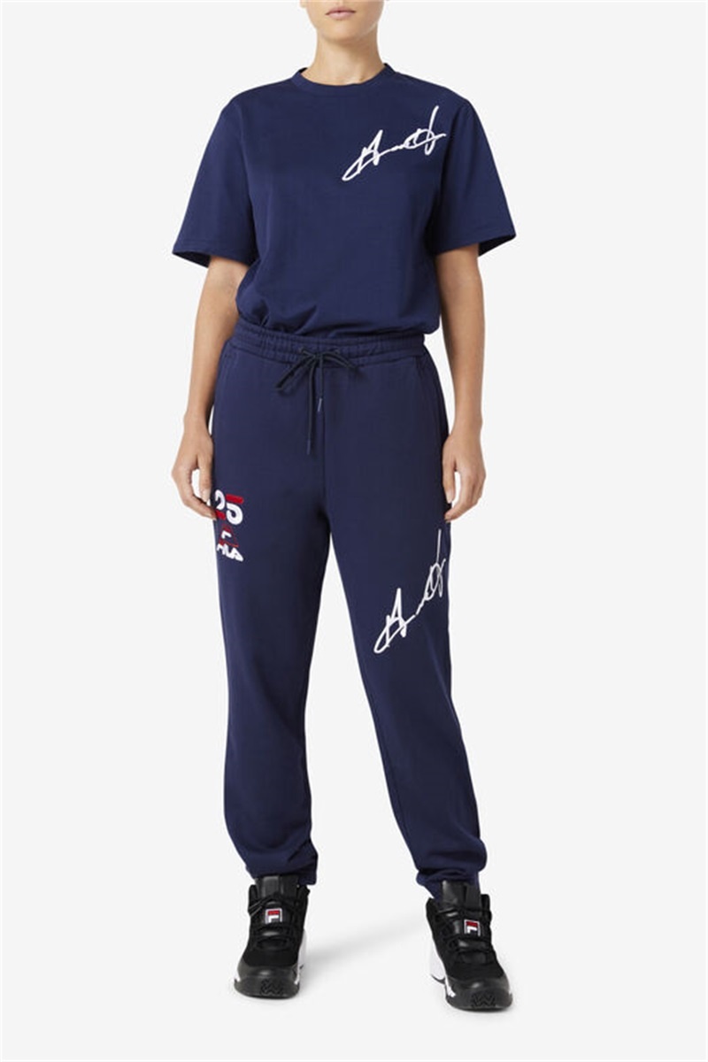 Navy Men's Fila Grant Hill Orson Pants | Saudi Arabia-872436
