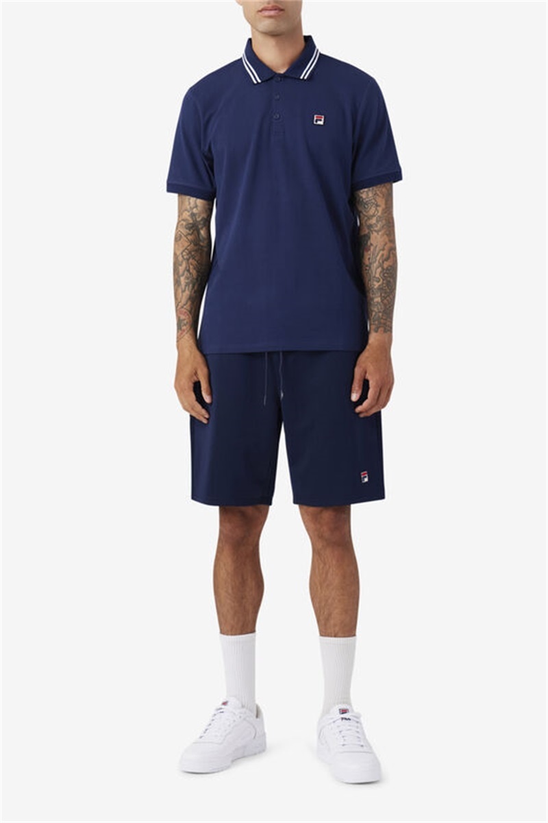 Navy Men's Fila Jelen Polo Shirts | Saudi Arabia-638740