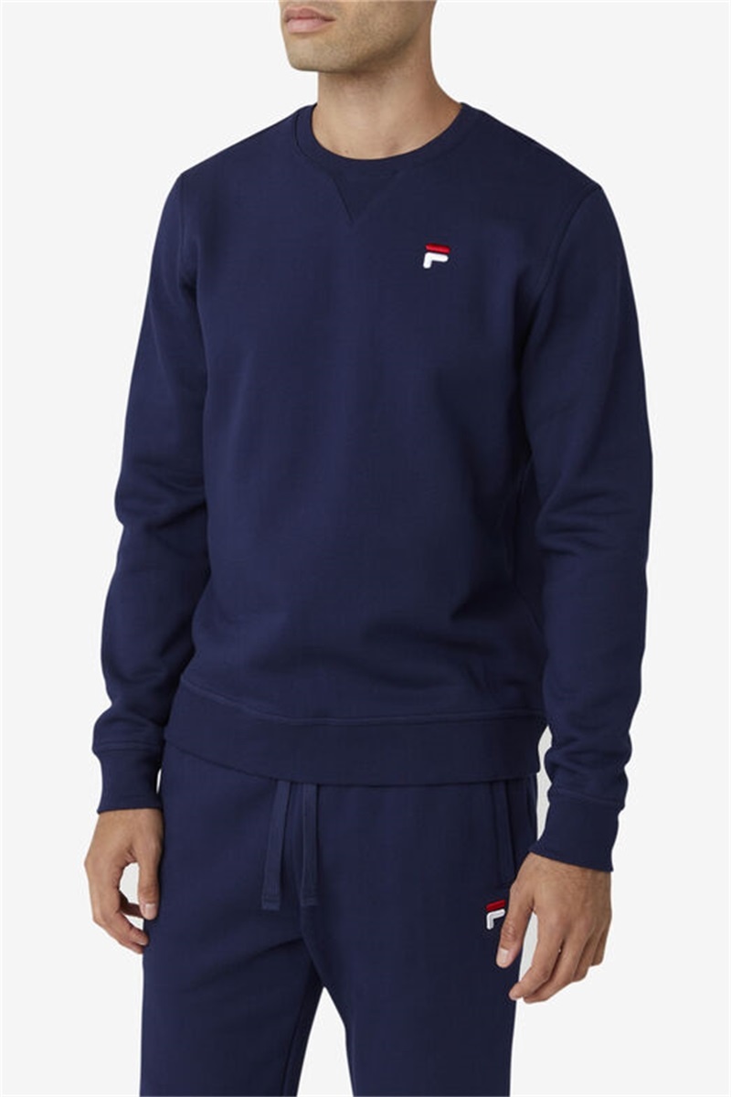 Navy Men's Fila Kieve Sweatshirts | Saudi Arabia-078593
