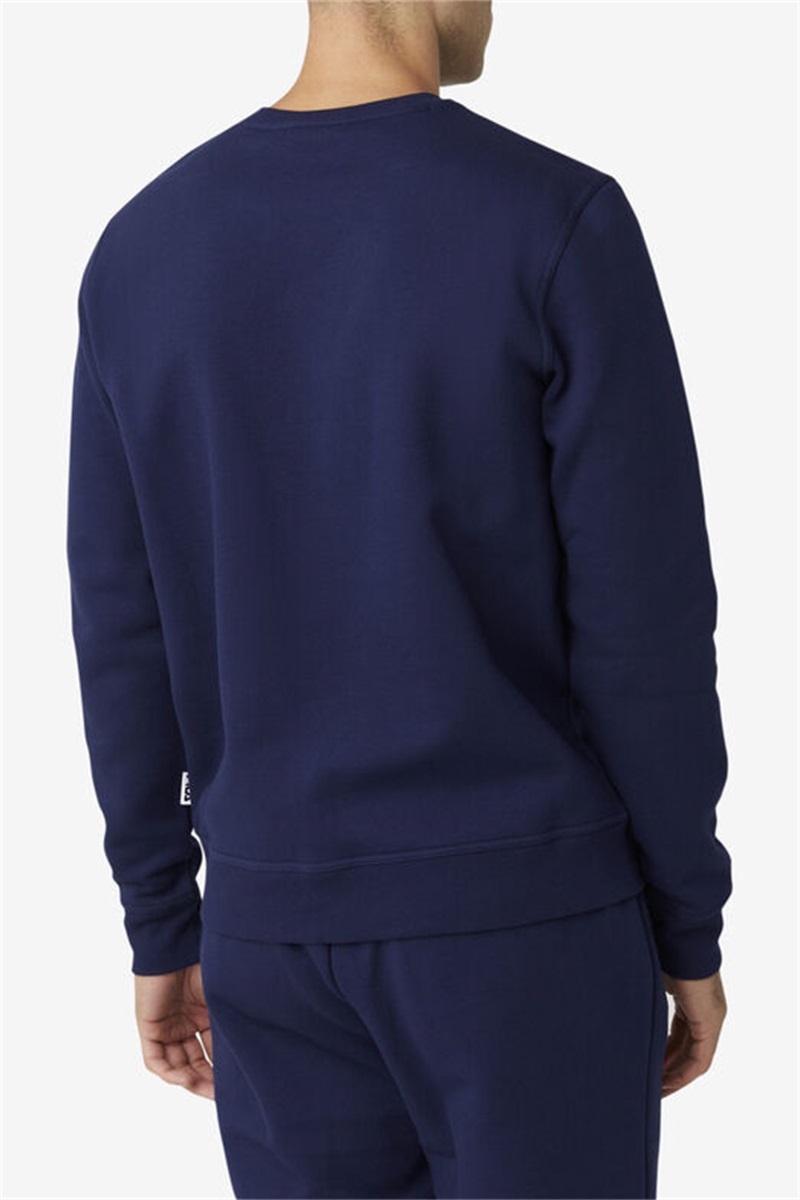 Navy Men's Fila Kieve Sweatshirts | Saudi Arabia-078593