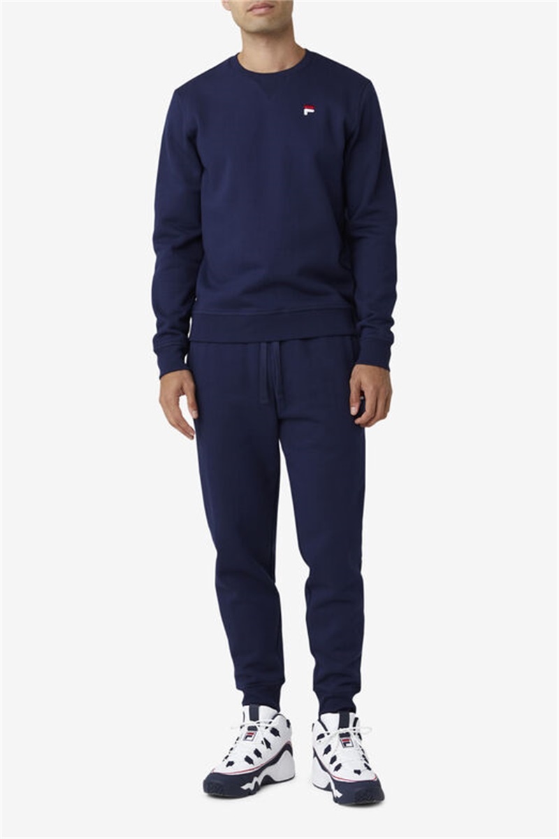 Navy Men's Fila Kieve Sweatshirts | Saudi Arabia-078593