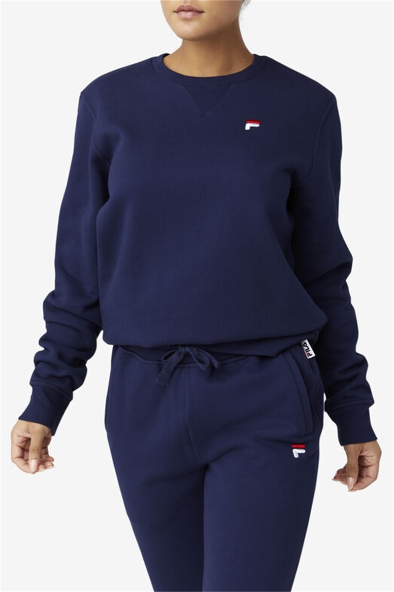 Navy Men's Fila Kieve Sweatshirts | Saudi Arabia-078593