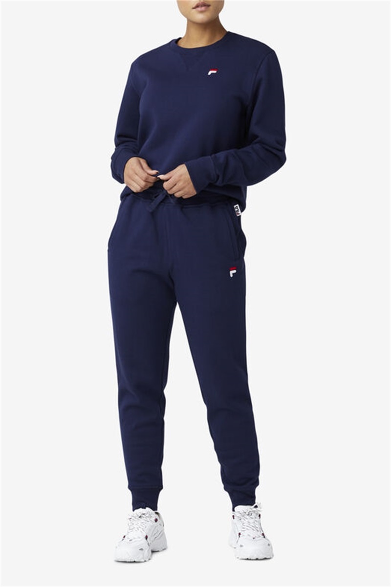 Navy Men's Fila Kieve Sweatshirts | Saudi Arabia-078593