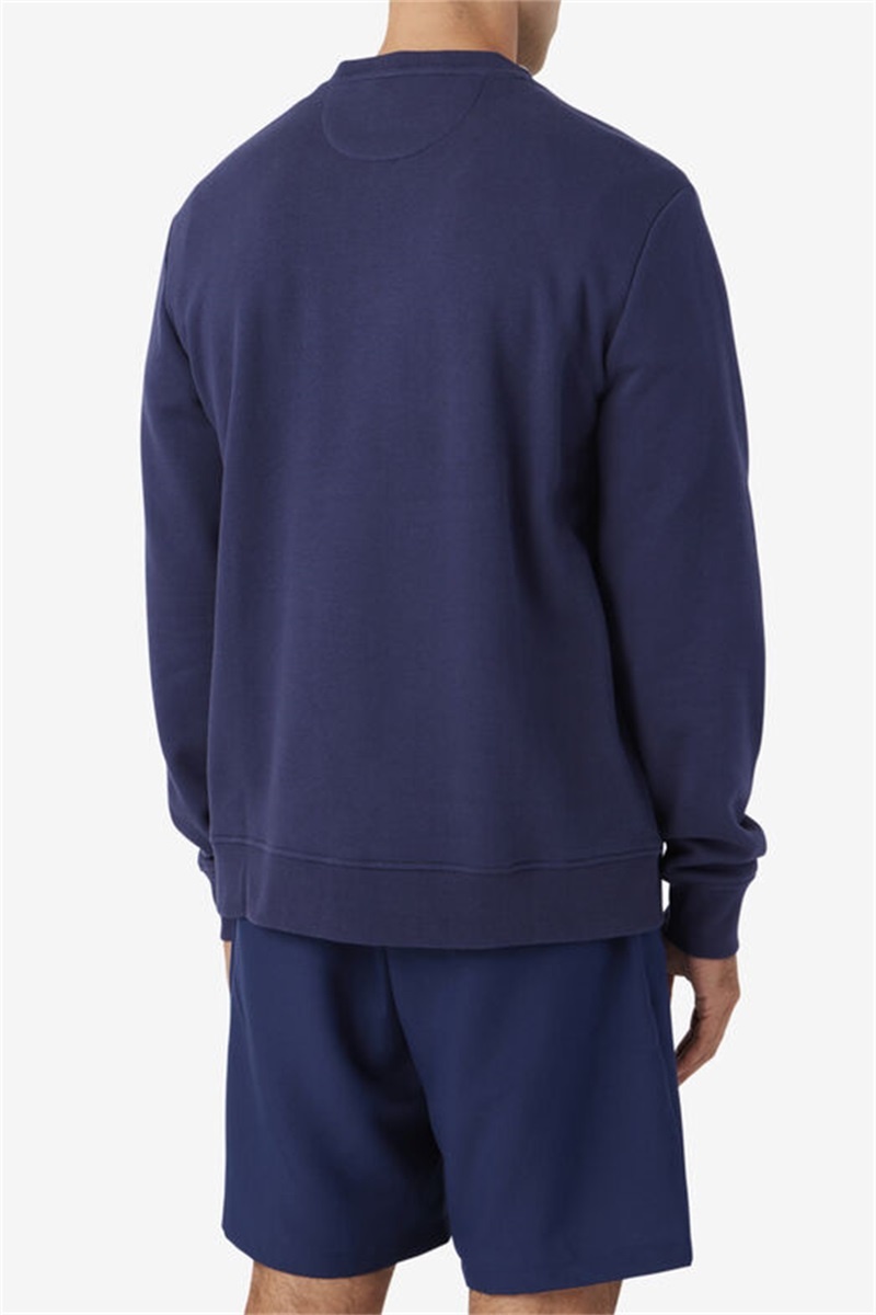 Navy Men's Fila Kush Crew Tops | Saudi Arabia-859304