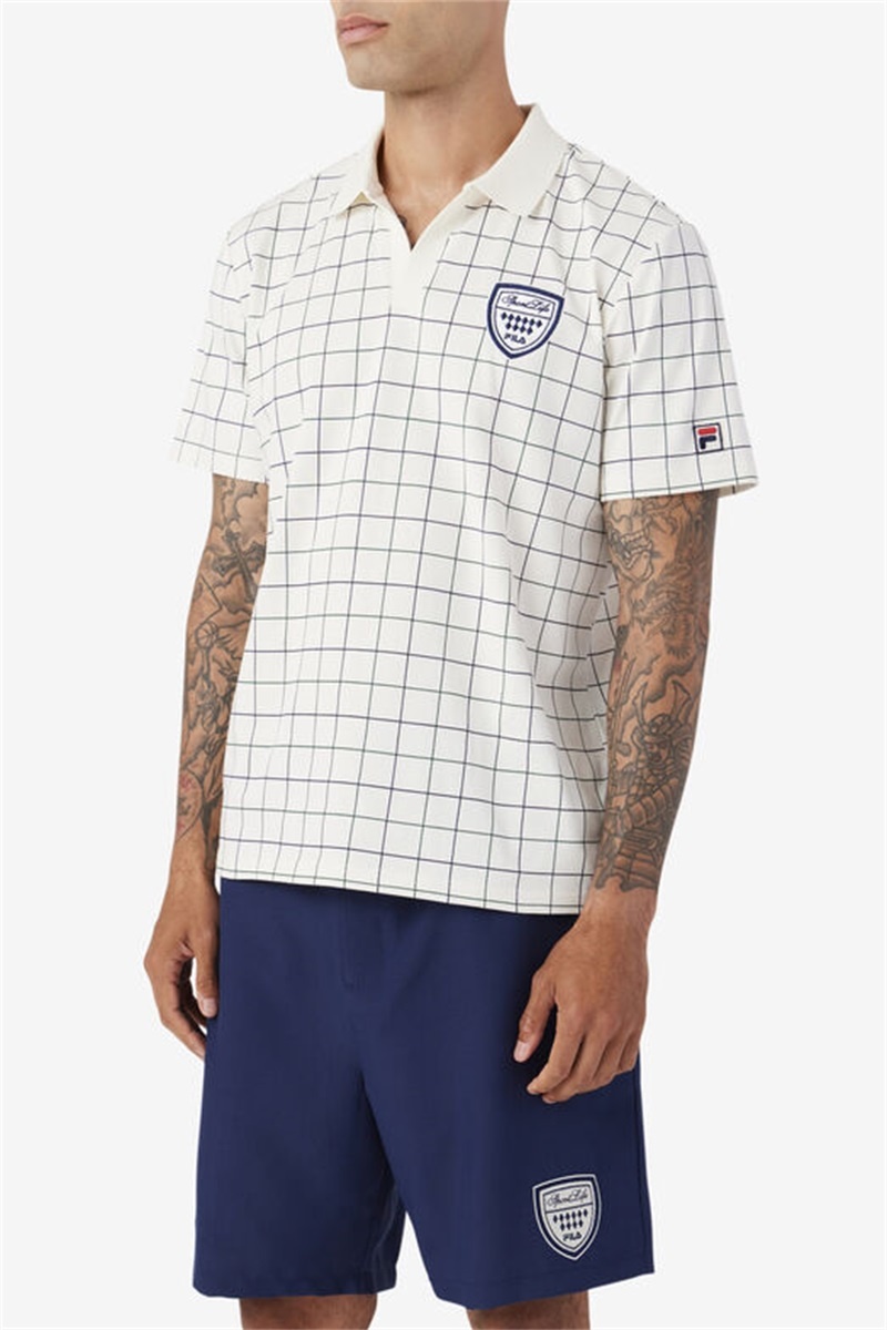 Navy Men's Fila Mand Polo Shirts | Saudi Arabia-594601