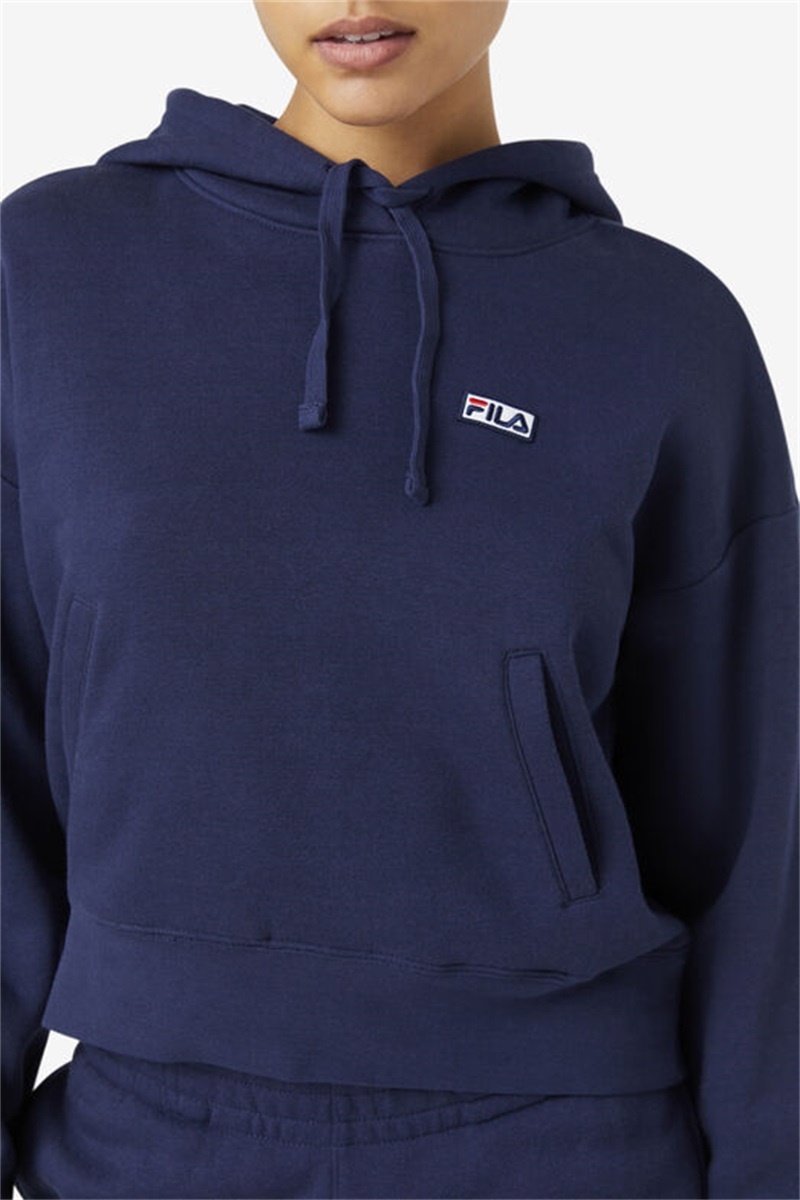 Navy Men's Fila Marina Hoodie | Saudi Arabia-803946