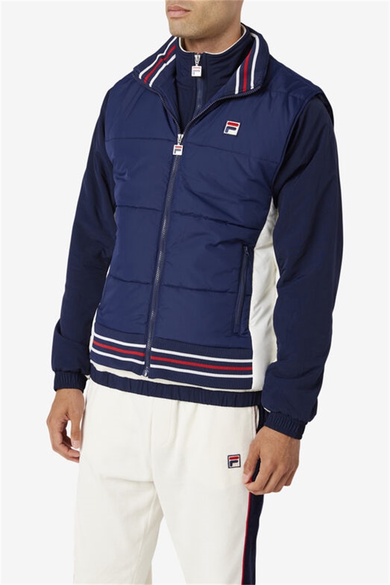 Navy Men's Fila Matias Vest | Saudi Arabia-568013