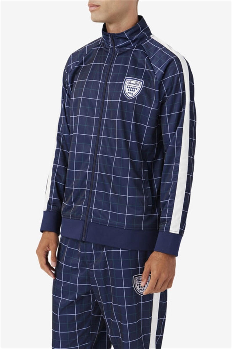 Navy Men's Fila Oshan Track Jackets | Saudi Arabia-407165
