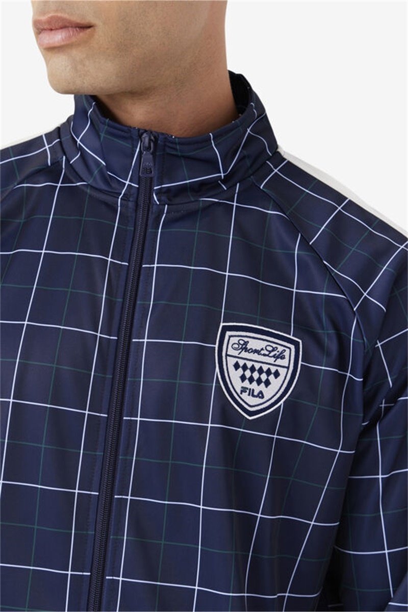 Navy Men's Fila Oshan Track Jackets | Saudi Arabia-407165